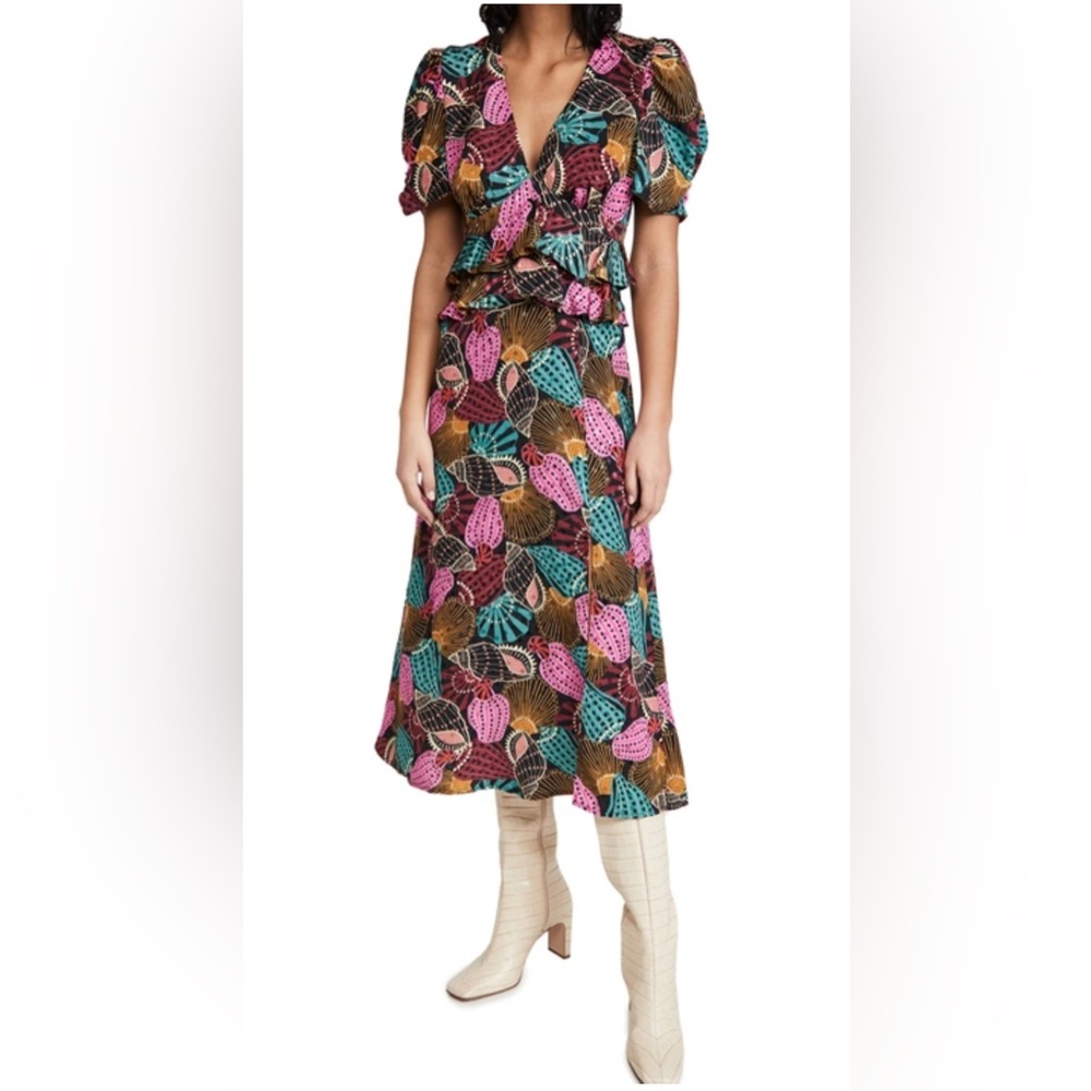 FARM Rio Shell Mix Midi Dress